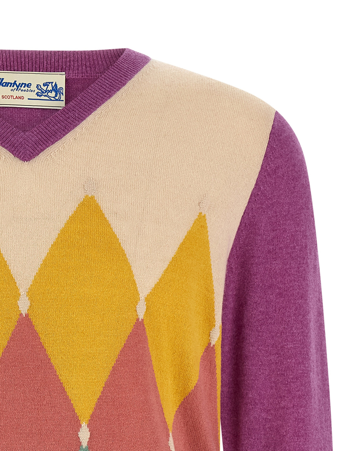 Ballantyne Argyle Sweater Sweaters and Cardigans - Purple | c5b4a8a97d617c146232f6cf45f9372f4a047ef8