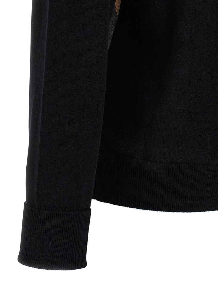 Ballantyne Argyle Pattern Sweater Sweaters and Cardigans - Black | 60c1169fd8cc426250e9cc5b56b3bfb863160587