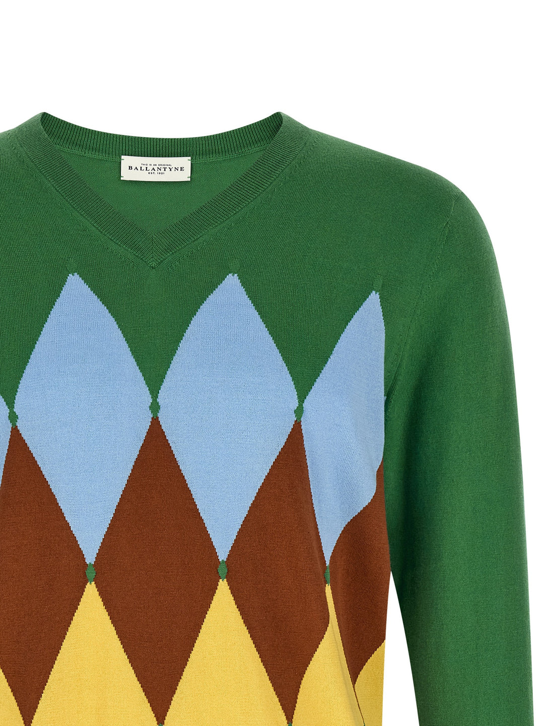 Ballantyne Argyle Sweater Sweaters and Cardigans - Green | 09ba9bf0149a6007533013c83e7af46e58e229c6