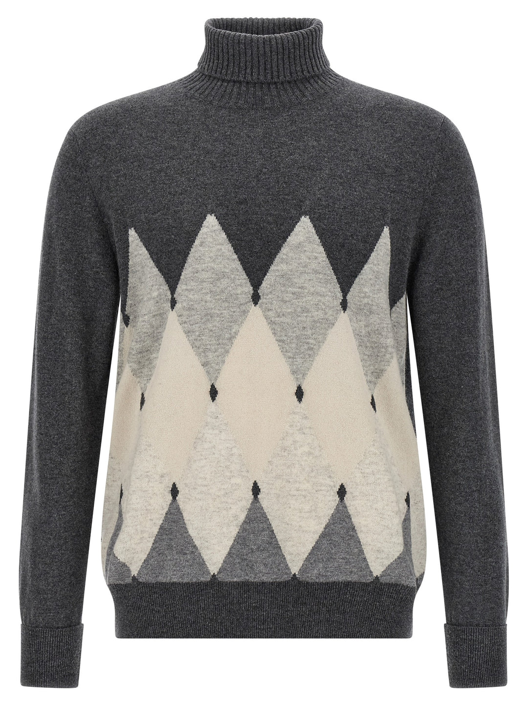 Ballantyne Argyle Turtleneck Sweaters and Cardigans - Gray | 23b9874e9591945e55e0cfddc7322fd58314ea77