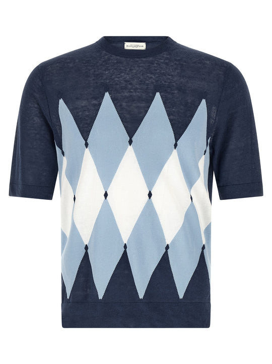 Argyle T-Shirt Blue