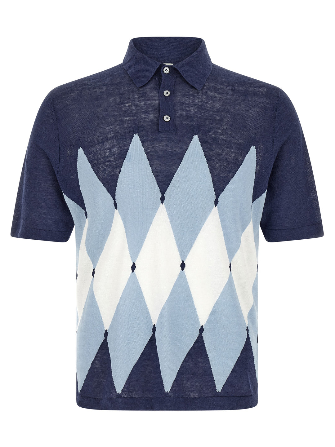 Ballantyne Argyle Polo - Blue | afd344cc38d65177c0da16ae781cda83fe29a081