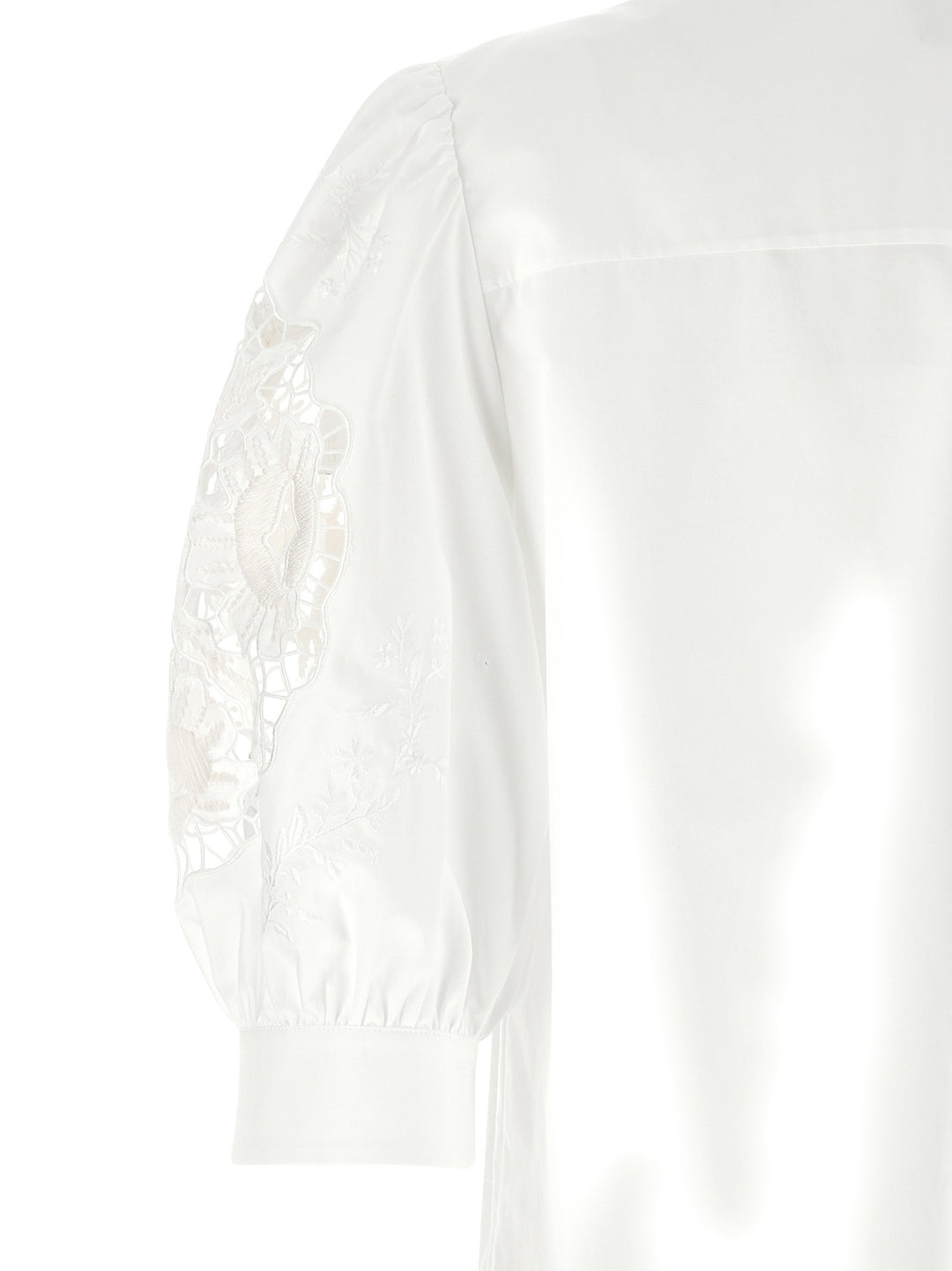 Valentino Garavani Valentino Garavani Macramé Insert Shirt Shirt and Blouse - White | a3d9dcc9323f3509f946aa5078f6eeda500ece48