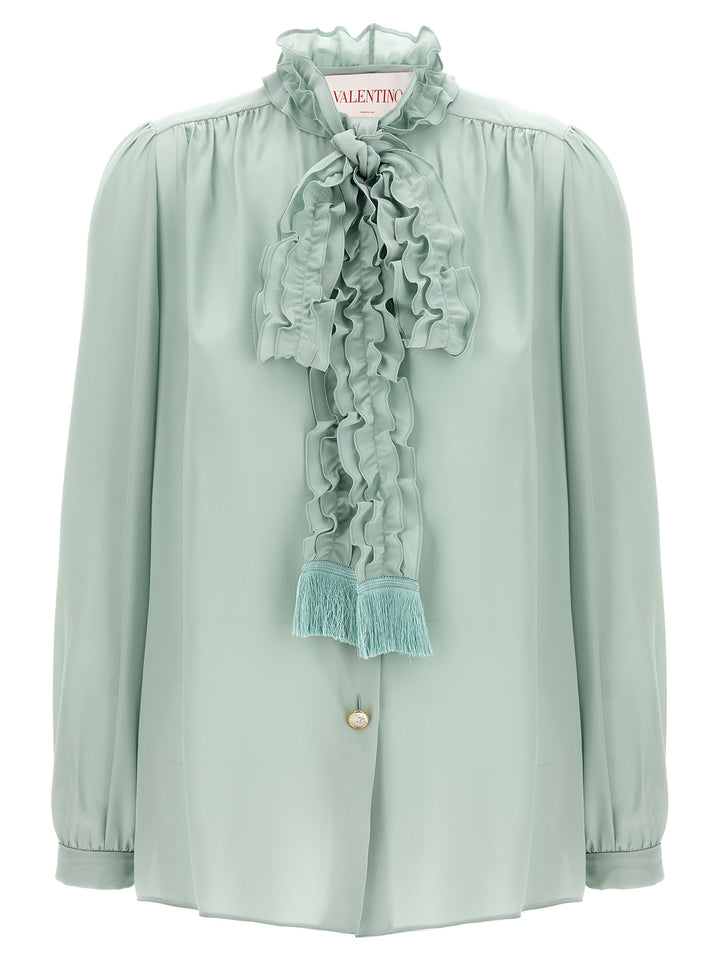 Valentino Garavani Valentino Garavani Lavallière Shirt Shirt and Blouse - Green | fe4eb8539910187cd72d8a787c8d22a9cafb8fbc