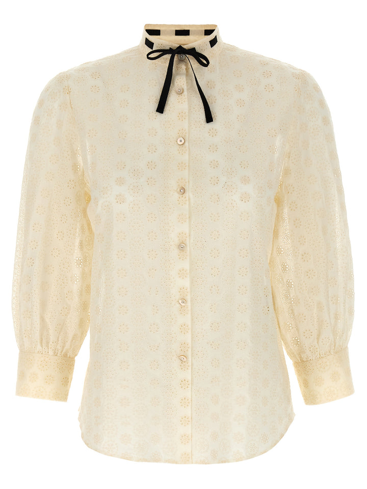 Valentino Garavani Shirt Valentino Garavani Sangallo Shirt and Blouse - White | aaea11de2fd9f8050fe789a94f436d5c190dfa5c