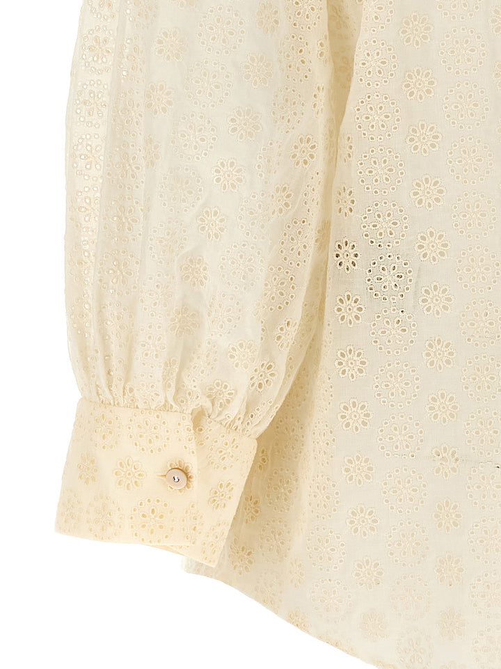 Valentino Garavani Shirt Valentino Garavani Sangallo Shirt and Blouse - White | 6892663d2fbb845e28ff07d1b306c6dad7850c34