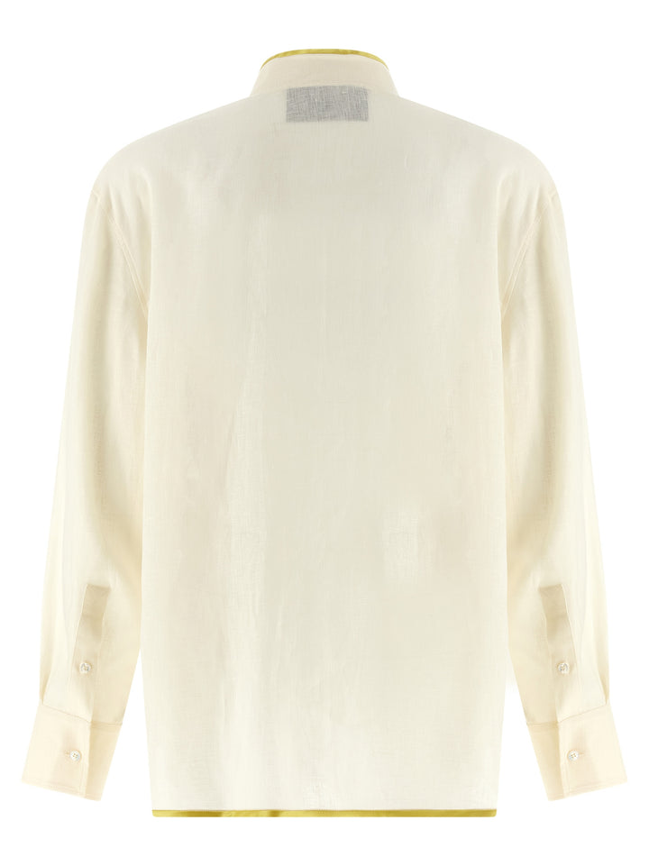Valentino Garavani Valentino Garavani Floral Embroidery Shirt Shirt and Blouse - Beige | 1cd0422cf31084948d76773ab92f361284432368