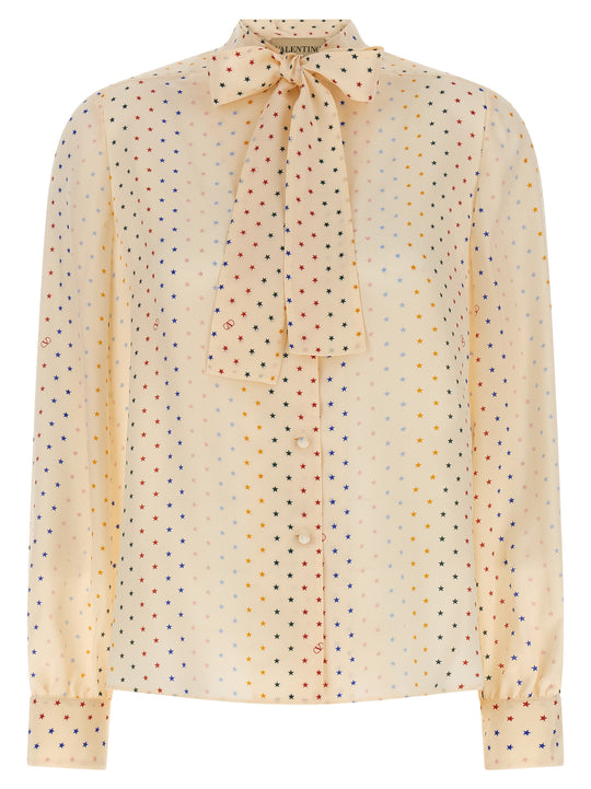 Starry Shirt And Blouse Pink