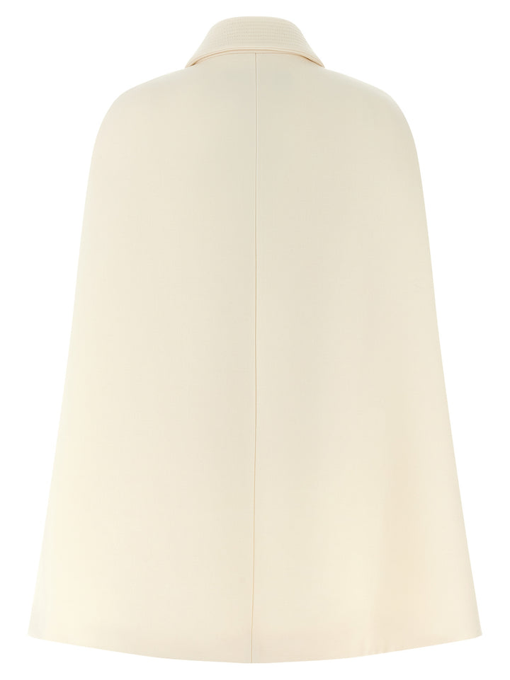 Valentino Garavani Drill Hood Capes - White | 59eb5fb315b39709f339b5a68c4fe157f2513e63