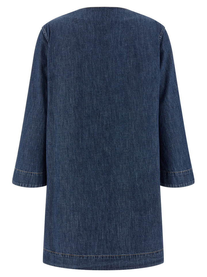 Valentino Garavani Valentino Garavani Vgold Dress Dresses - Blue | 12962576517207a24e8b14c4badd117373753f22