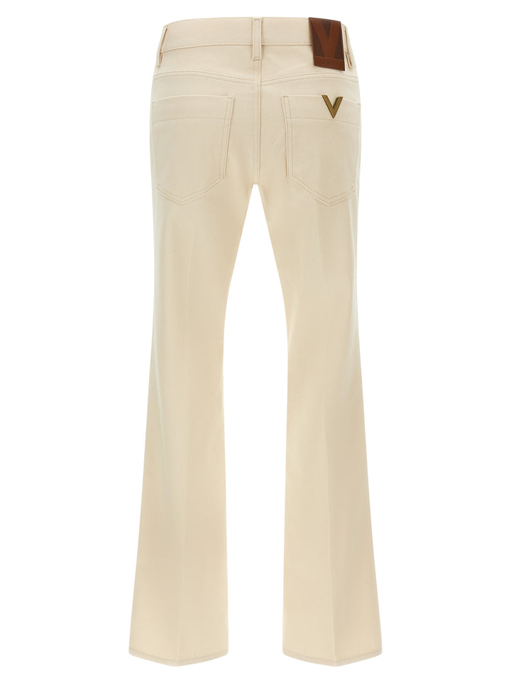 Valentino Garavani Valentino Garavani Vgold Jeans - Beige | a55fdb54392411a00ac7f52905e458848d0fa9ff