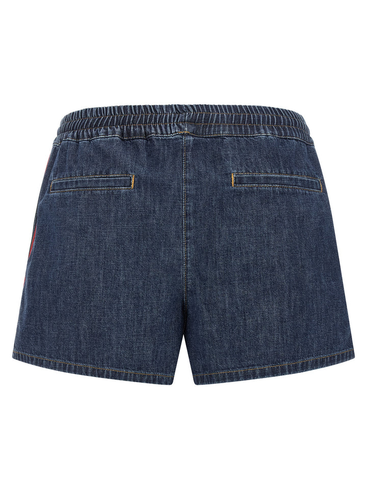 Valentino Garavani Valentino Garavani Chambray Denim Shorts Bermuda and Short - Blue | 62a0ccb57d793ab3e99d86039a1d5e40ed6be3b6