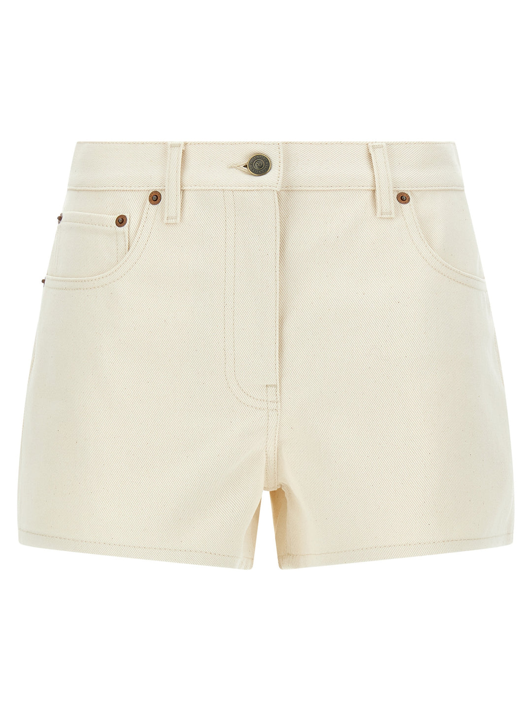Valentino Garavani Valentino Garavani Vgold Shorts Bermuda and Short - Beige | 223a0b9ec52343c796f8b4172a92fc556d5671bd