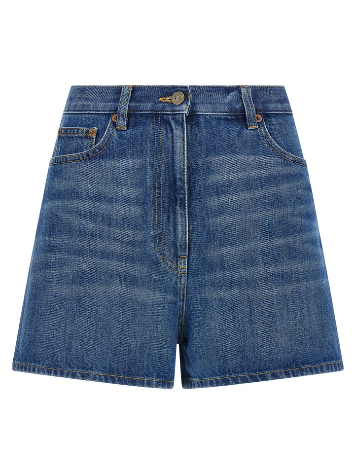 Valentino Garavani Valentino Garavani Vgold Shorts Bermuda and Short - Blue | 625b5a143e5da11919723533e2e3865298d80b01