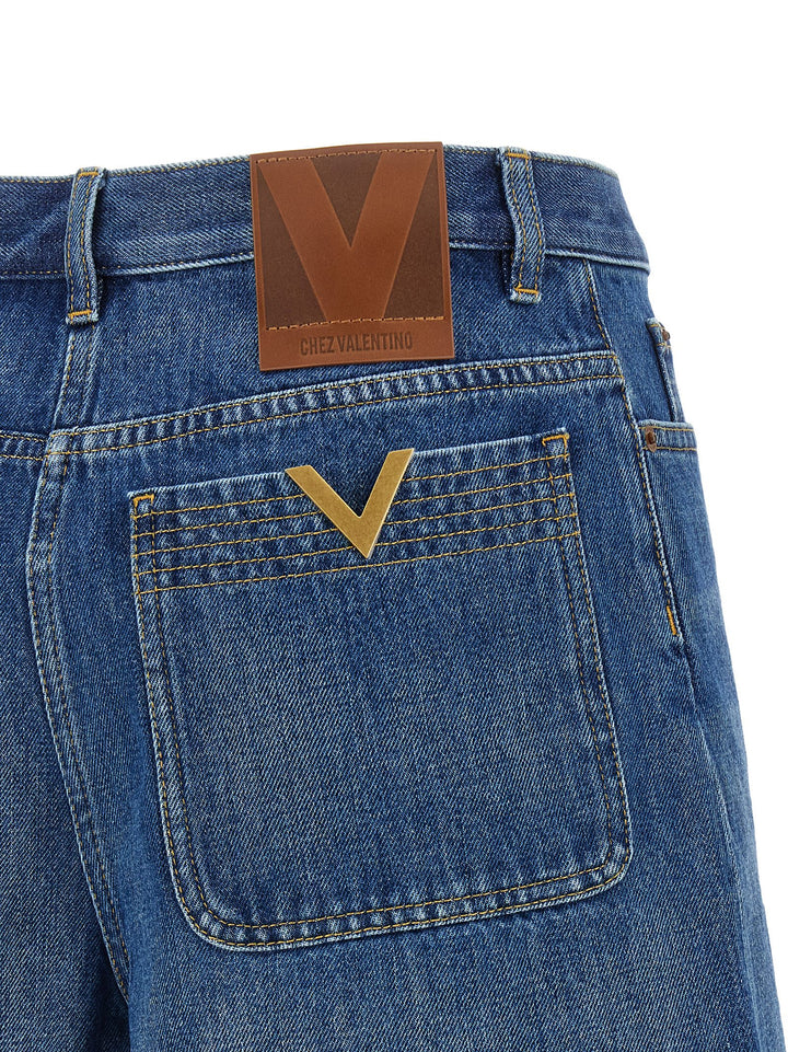 Valentino Garavani Valentino Garavani Vgold Shorts Bermuda and Short - Blue | aef8a915b9ec585c8f68a61da61b381d8c0282bc