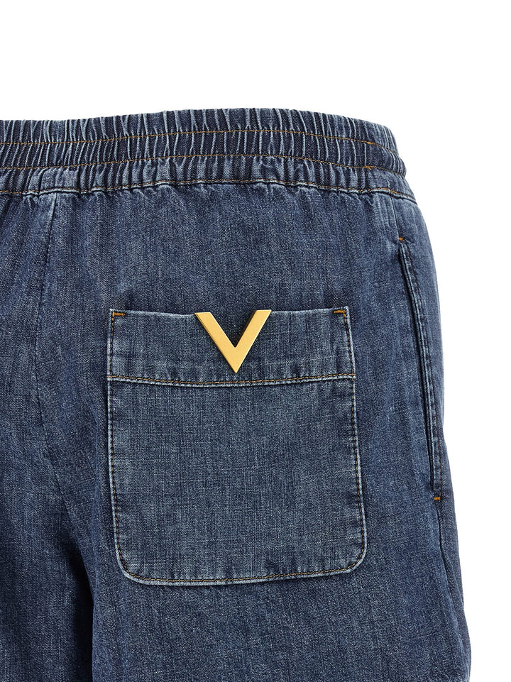 Valentino Garavani Valentino Garavani Vgold Shorts Bermuda and Short - Blue | 2ec5b12dc13f513aed4d53608f600bf651fb2ad5