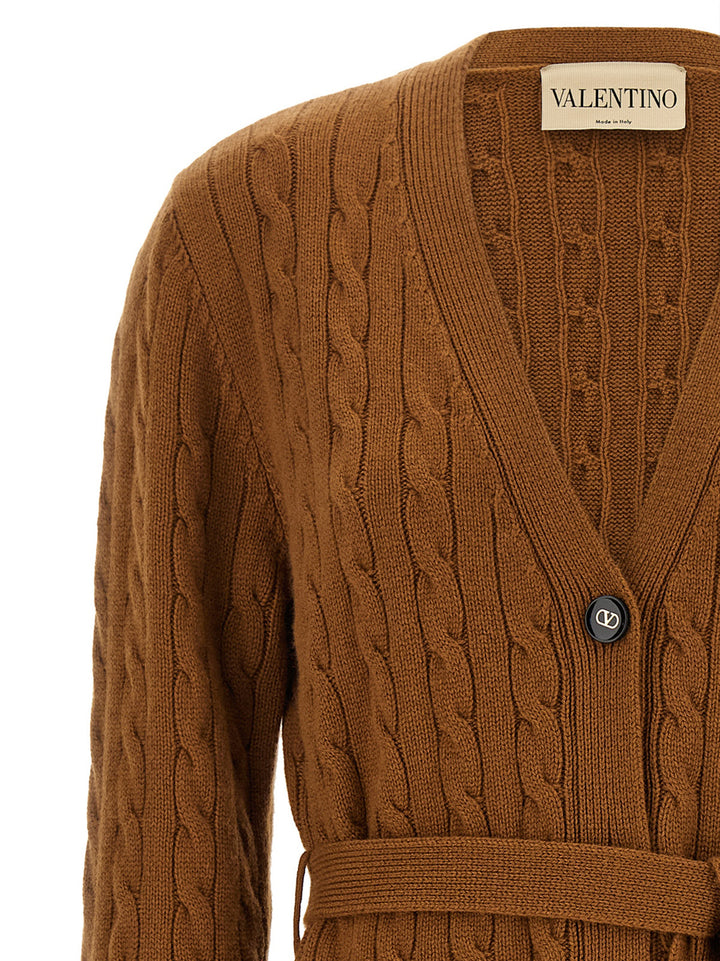 Valentino Garavani Vlogo Signature Sweaters and Cardigans - Brown | 4656d63fdc7d792e3d982cb8ecfd556c10ad1384