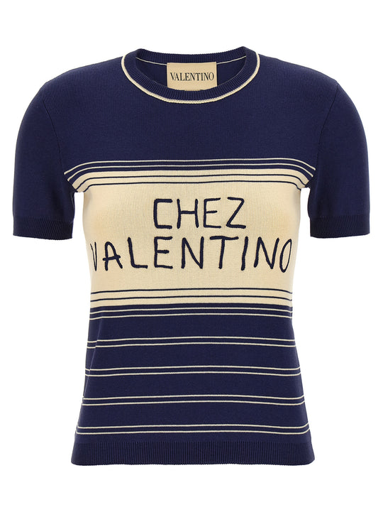 Chez Valentino T-Shirt Blue
