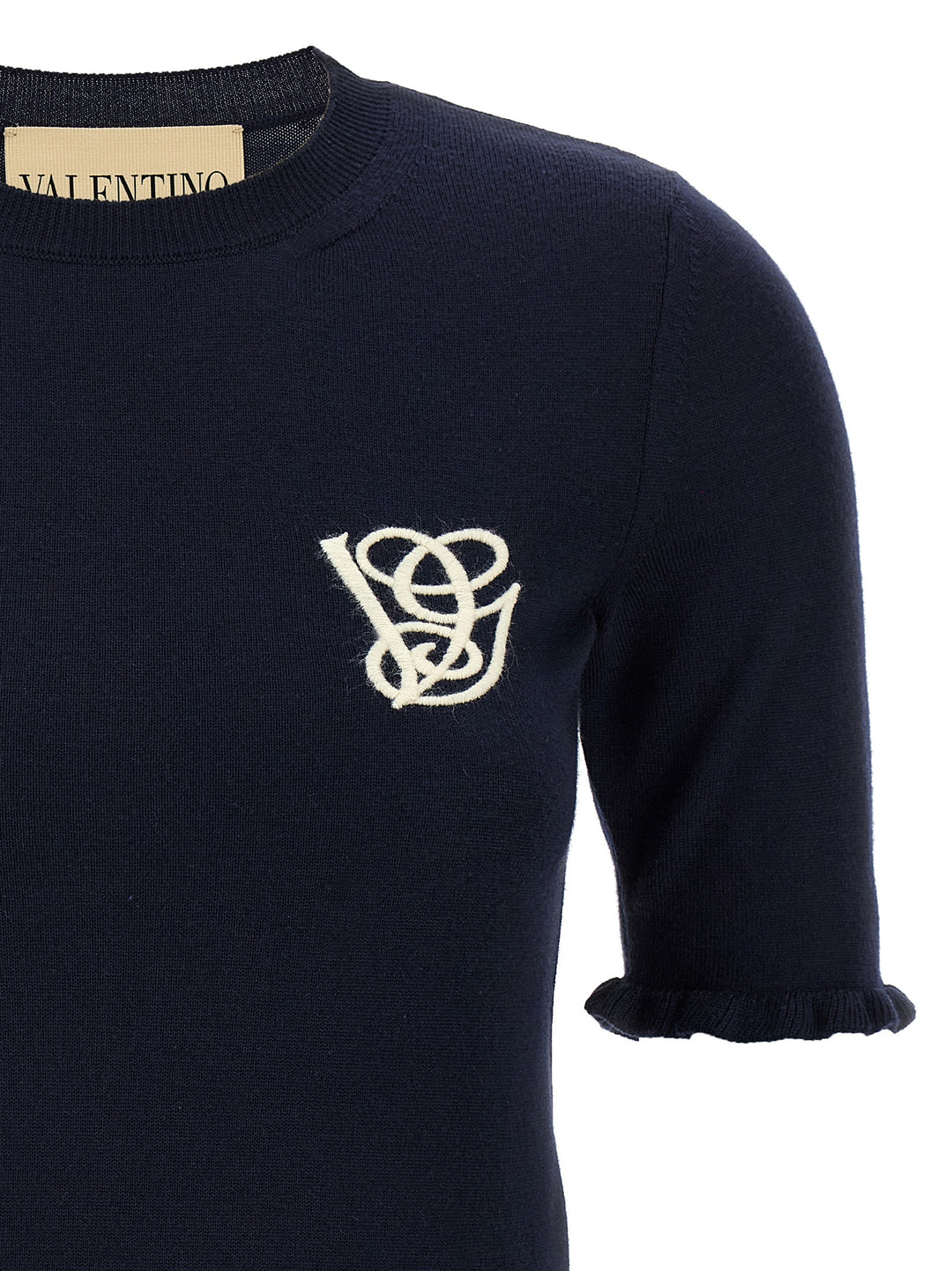 Valentino Garavani Valentino Garavani Vg Embroidery Top Tops - Blue | 5ef7d1782ab30342916b3ec58132dfaadbea28df