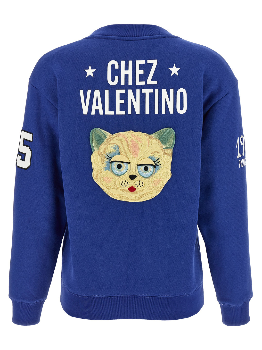 Valentino Garavani Chat De La Maison Sweatshirt - Blue | bf24a3ab656bfb98d8e30a11a6efe9498e593805