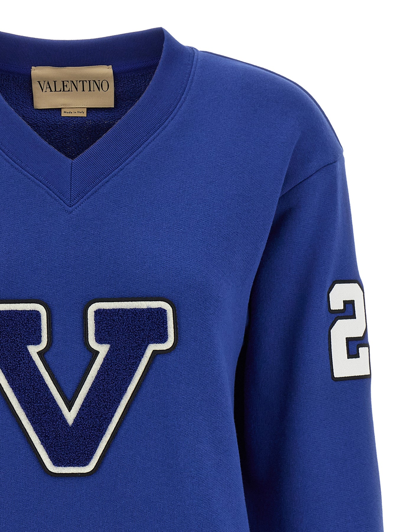 Valentino Garavani Chat De La Maison Sweatshirt - Blue | 061ea24d37e8a9631571dbfd561735646f3764e1