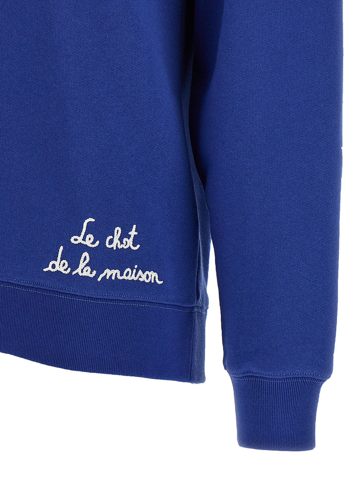 Valentino Garavani Chat De La Maison Sweatshirt - Blue | 3028df94d5c055b582f73d3281bc569e51118db7