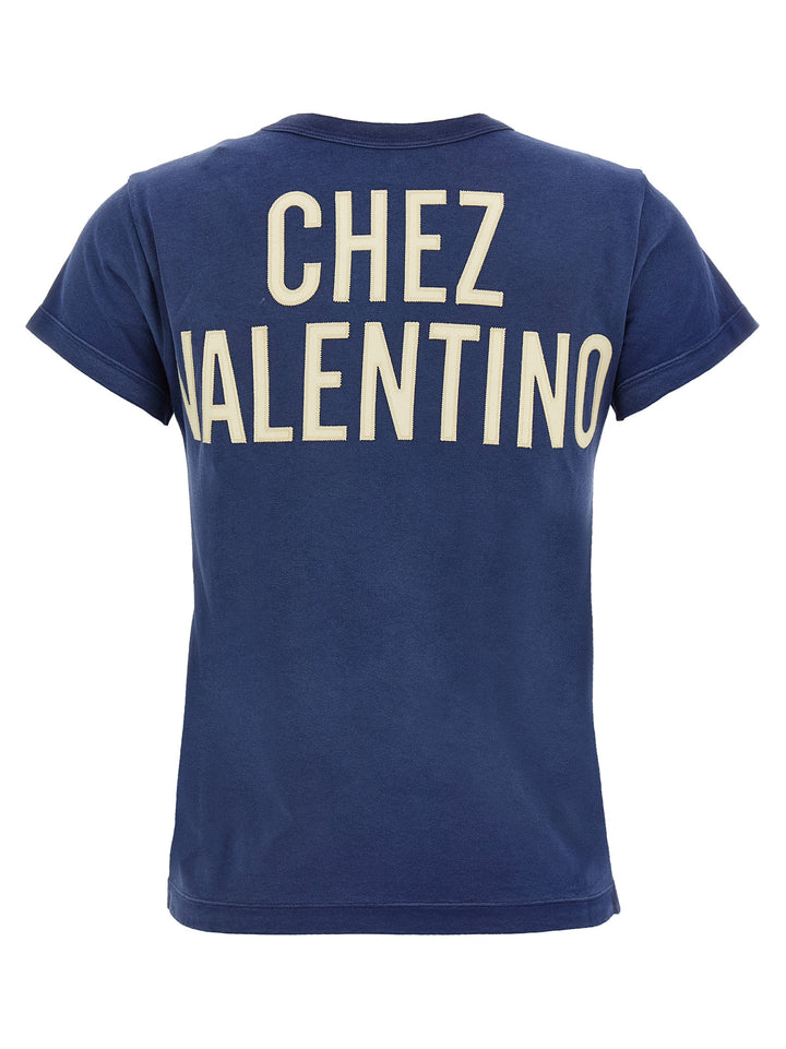 Valentino Garavani Panther Lady T-shirt - Blue | fb2a18d93ec82267dbd99dfd48888adda9d6789d