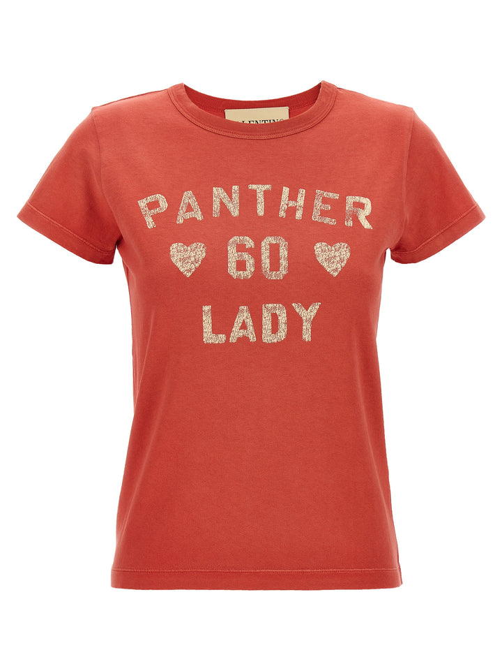 Valentino Garavani Panther Lady T-shirt - Red | 5b14f1f3391ac3c517eed5ff664d0bd861963f9b