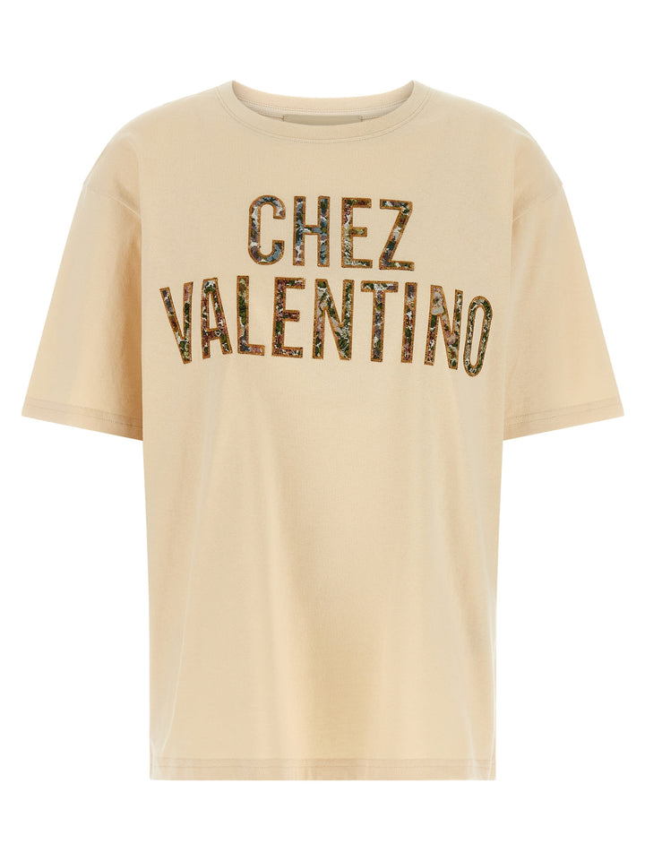 Valentino Garavani Chez Valentino T-shirt - Beige | 34a5edae4165a7f12525920f4e5999c0a60c4410