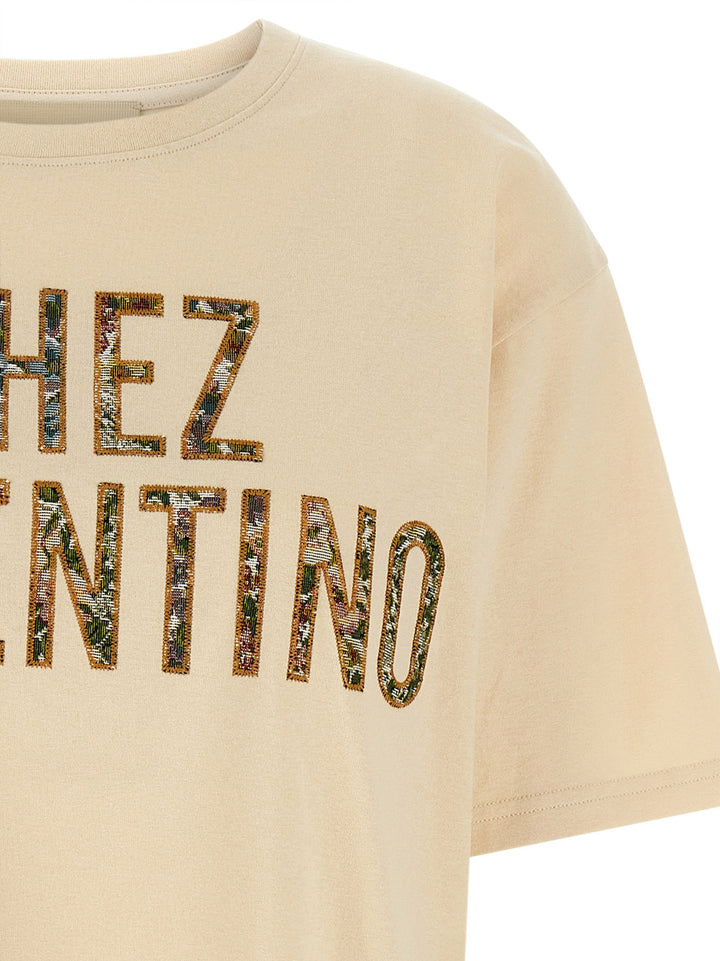 Valentino Garavani Chez Valentino T-shirt - Beige | bea1fe9b51f357b1abc0657c9b95198f1ea302c5