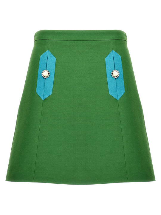 Solid Skirts Green