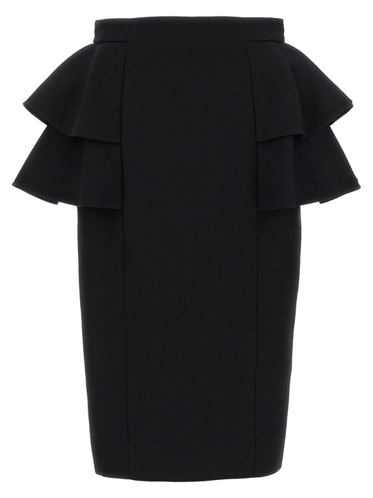 Valentino Garavani Crepe Couture Skirt Skirts Black