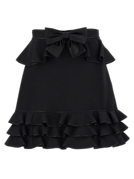 Valentino Garavani Crepe Couture Skirt Skirts Black