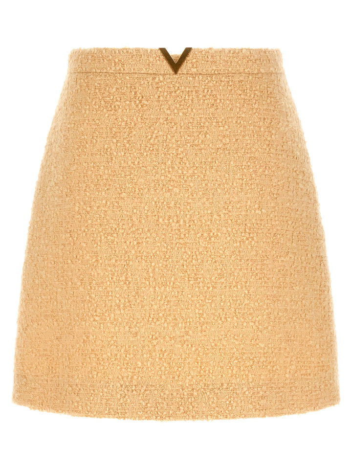 Valentino Garavani V Gold Skirts - Beige | 29cec1af8f4448ca6673410b09110088d24a864c