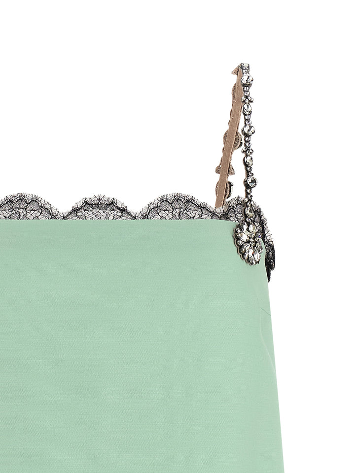 Valentino Garavani Valentino Garavani Crystal Embroidery Dress Dresses - Green | 55763fe431b47e7cb3f878af7033b5480ffd3a97