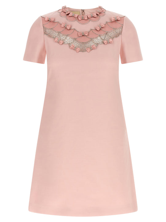 Valentino Garavani Bow Dress Dresses Pink