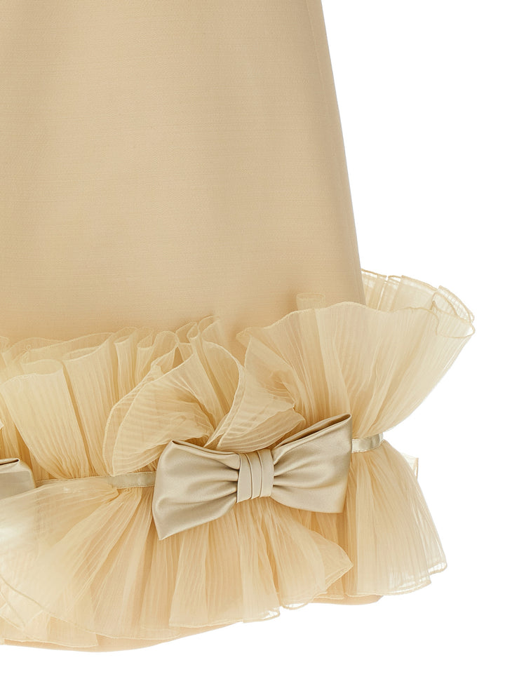 Valentino Garavani Valentino Garavani Pleated Ruffles Dress Dresses - Beige | f4c15b502cc8aee70b723bbcaa92ec747e1e38f3
