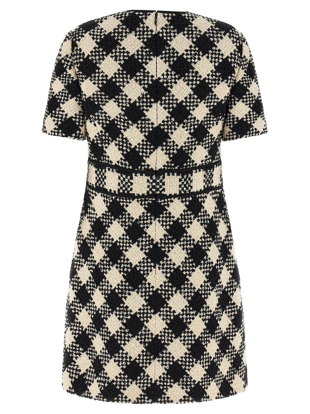 Valentino Garavani Valentino Garavani Damier Tweed Dress Dresses - White/Black | 63e87beaaf89582a1d6bef8197869e4b45c97a38