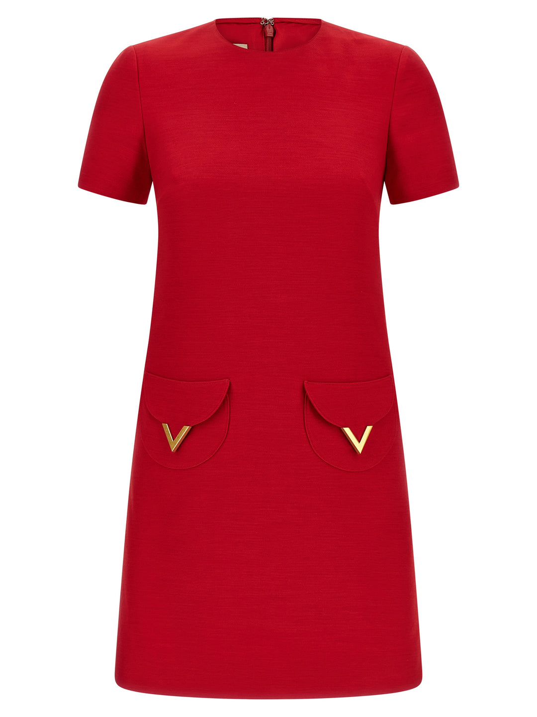 Valentino Garavani Valentino Garavani V Gold Dress Dresses - Red | 881dd28e9c244ef5bcb7e71cde1d917a087e2b0d