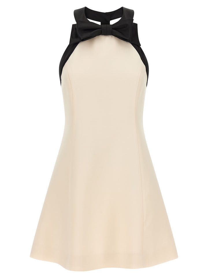 Valentino Garavani Valentino Garavani Crêpe Couture Dress Dresses - White/Black | 1824effc4b11f9f36c84e8b32b56c59ed35b57ee