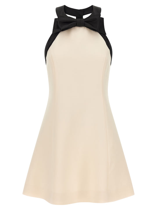 Valentino Garavani CrêPe Couture Dress Dresses White/Black