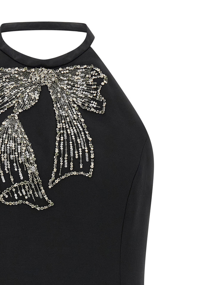Valentino Garavani Valentino Garavani Dress With Front Embroidery Dresses - Black | 67bcf777d7609d0b58af930aa9403487bff477c9