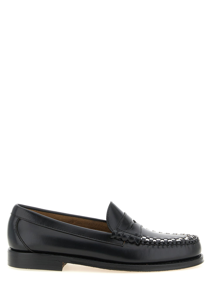 G.H. Bass Weejuns Larson Weave Loafers - White/Black | e1a5da3fef3dd3331de1aaabe198a498712e589a