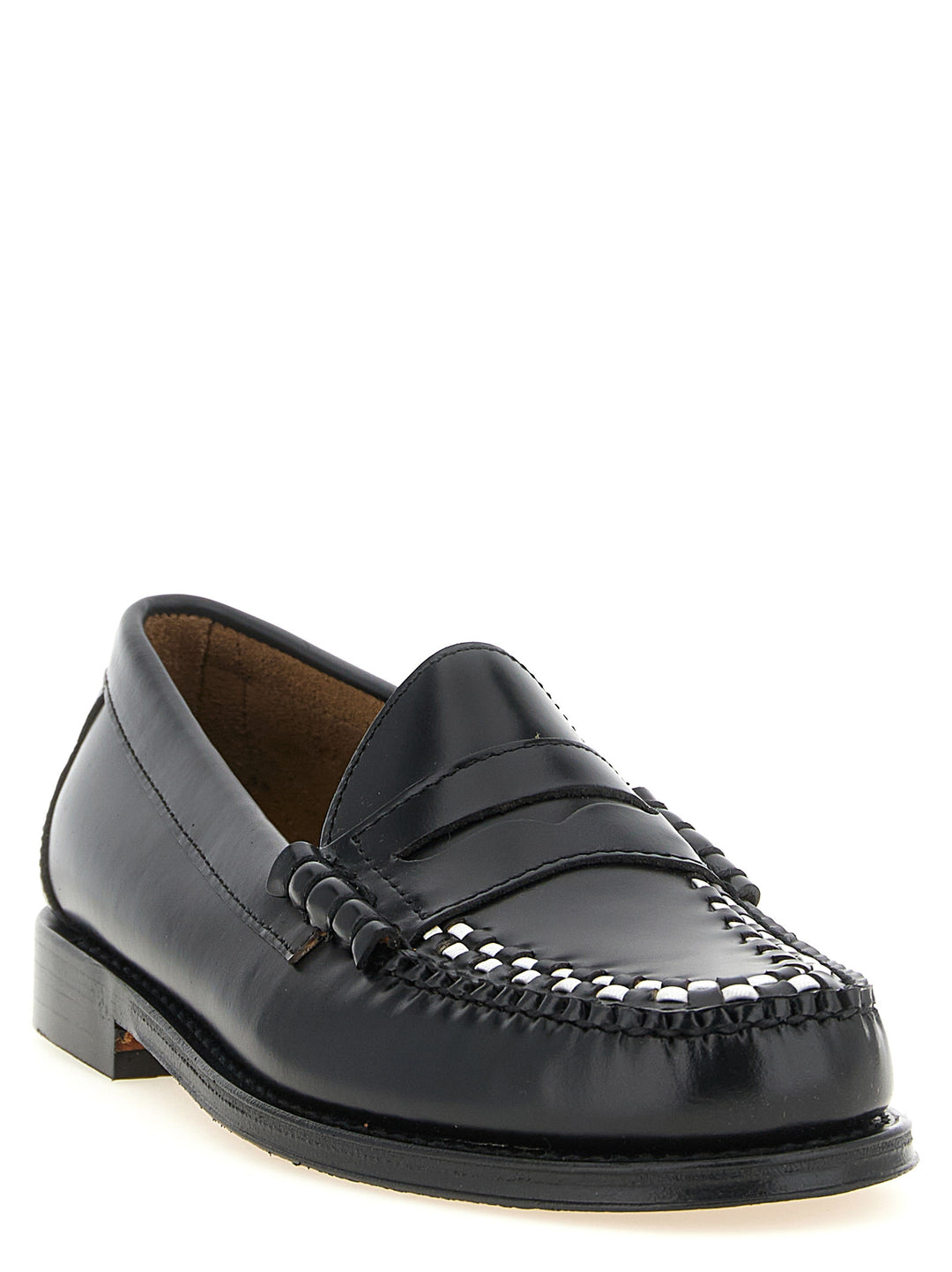 G.H. Bass Weejuns Larson Weave Loafers - White/Black | 87bc36200d16f73d81d2b57c9414a032ce2c1846