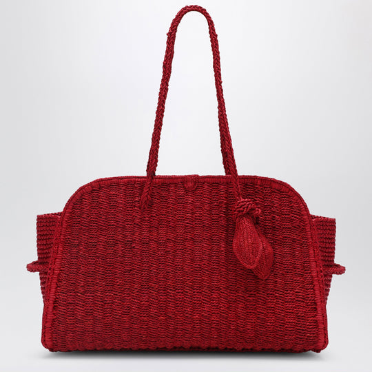 Red Turismo Raffia Bag