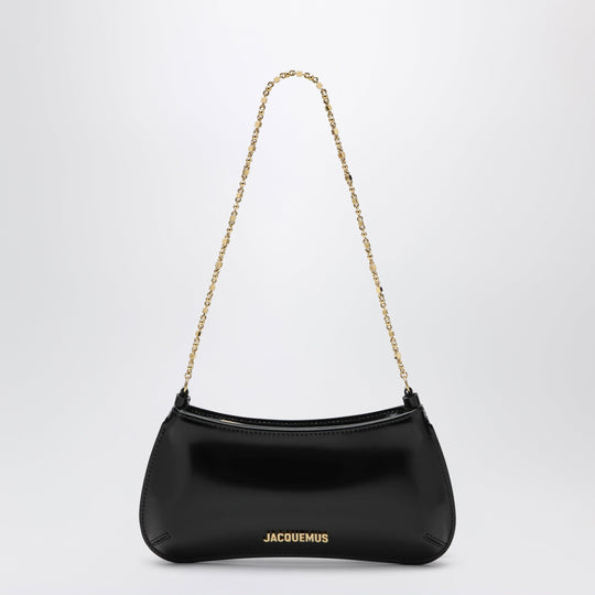 Le Bisou Chaine Black Patent Bag