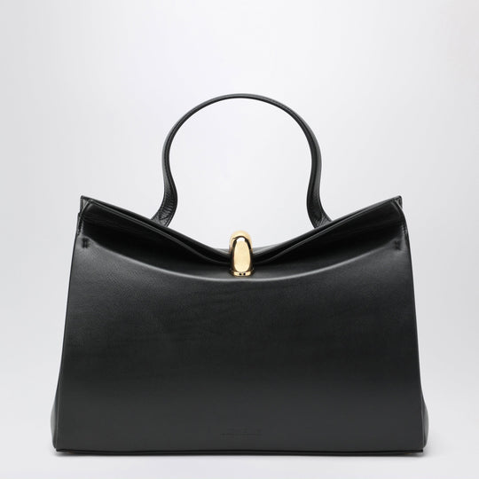 Le Valerie Handbag In Black Calf Leather