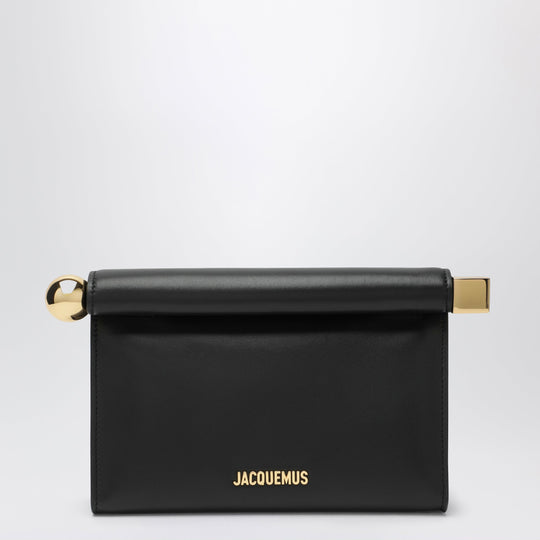 Black Rond Carré Bag In Leather