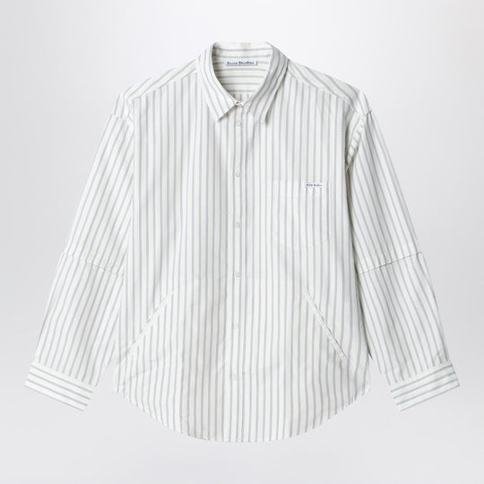 Double Sleeve Button-Up Shirt Off White
