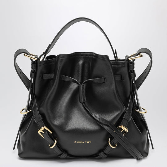 Small Voyou Bucket Bag In Black Calfskin
